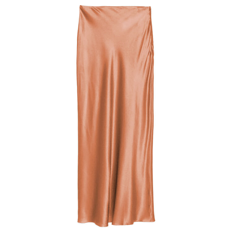 Chantel Silk Bias Maxi Slip Skirt image number null
