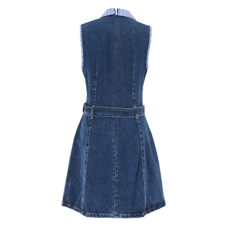 Kyra Sleeveless Denim Mini Dress image number null