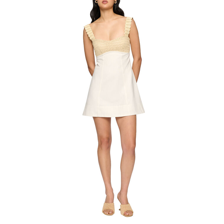 Felix Sleeveless Raffia Bodice Mini Dress image number null