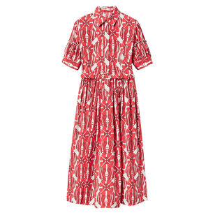 Libertine Short Sleeve Cotton Poplin Midi Dress