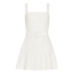 Lena Sleeveless Belted Skort Romper