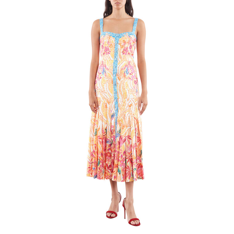 Karen Sleeveless Pleated Midi Dress image number null