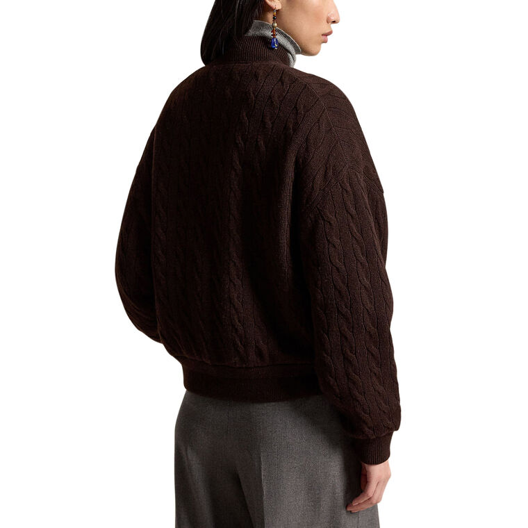 Wool Cashmere Cable-Knit Jacket image number null