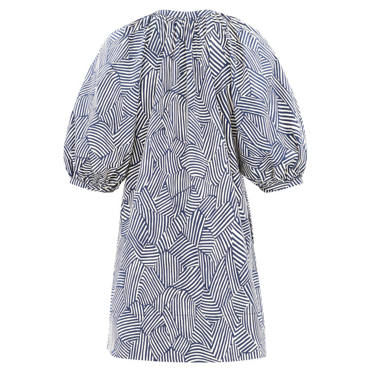 Vincent Abstract Stripe Cotton Mini Dress image number null