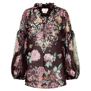 Frill Collared Long Sleeve Blouse