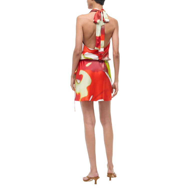 Liora Backless Silk Halterneck Mini Dress image number null