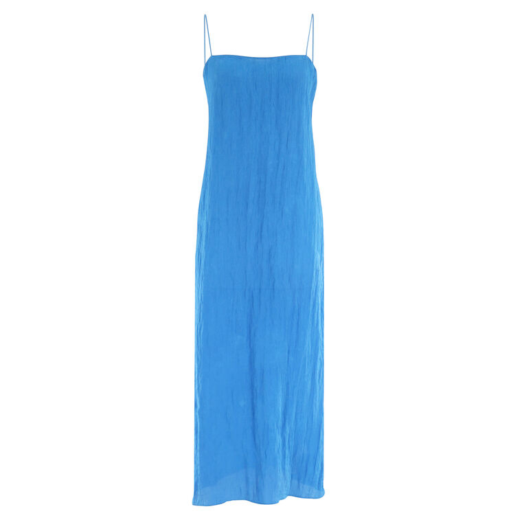 The Crinkle Midi Slip Dress image number null