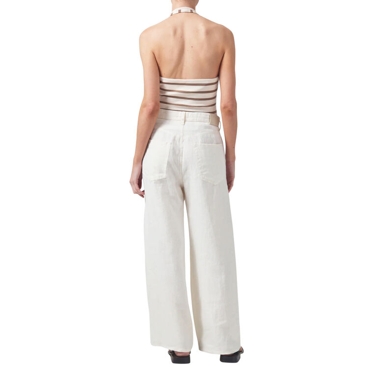 Brynn Drawstring Linen Trouser image number null