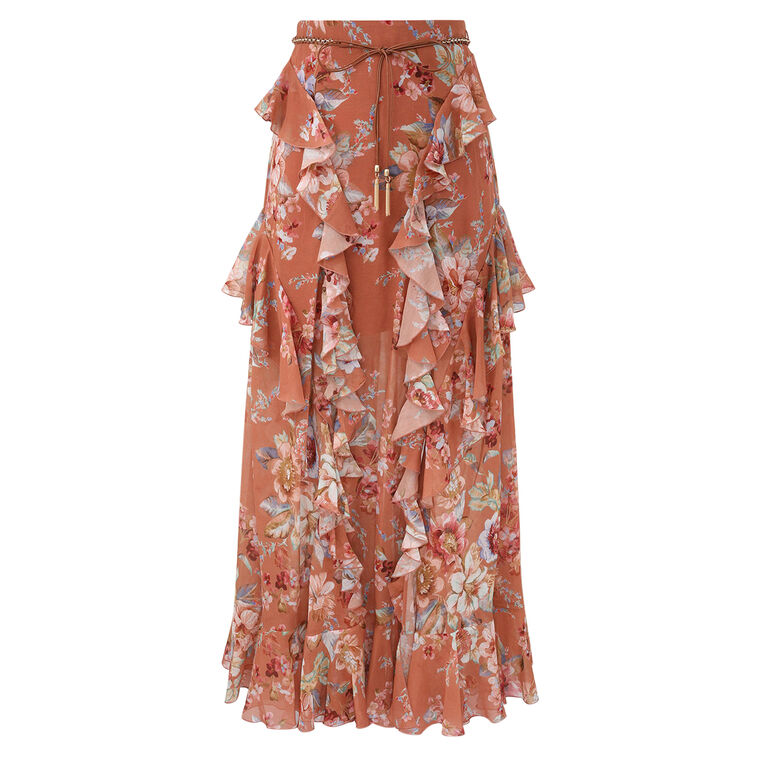 Awaken Ruffle Maxi Skirt image number null