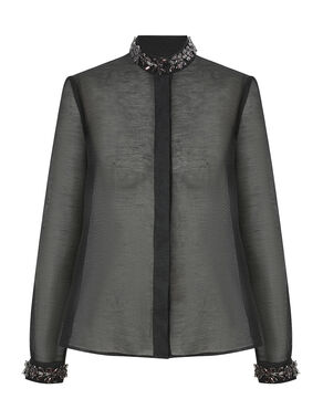 Hypnotic Jewel-Embellished Long Sleeve Shirt