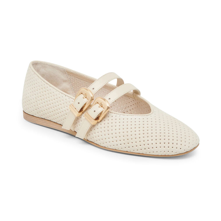 Baylee Perforated Suede Ballet Flat image number null