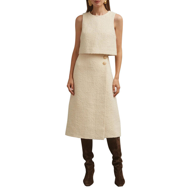 Luca Boucle Midi Wrap Skirt image number null