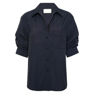 The Pia Scrunched Sleeve Button Down Shirt