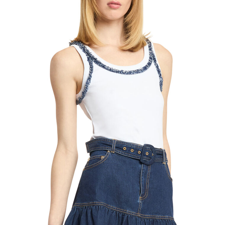 Bicolor Fringe Quenta Tank Top image number null
