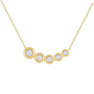 Illusion Diamond Bezel Necklace
