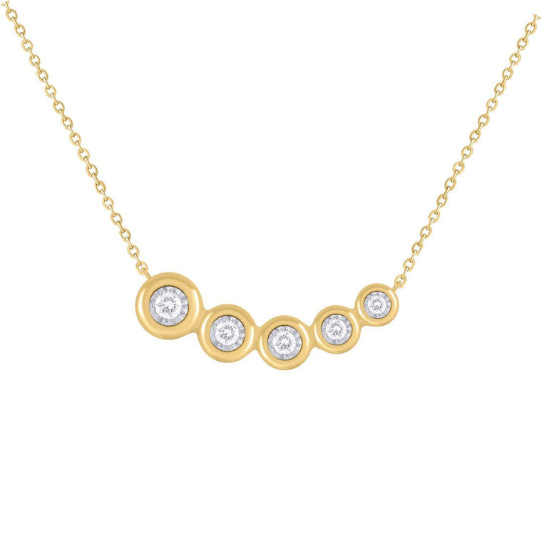 Illusion Diamond Bezel Necklace image number null