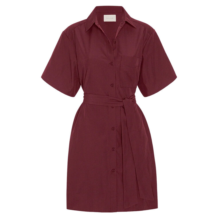 Villa Puff Sleeve Belted Mini Dress image number null