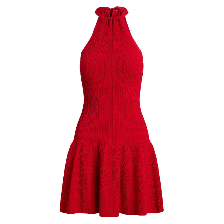 Cable-Knit Halter Dress image number null