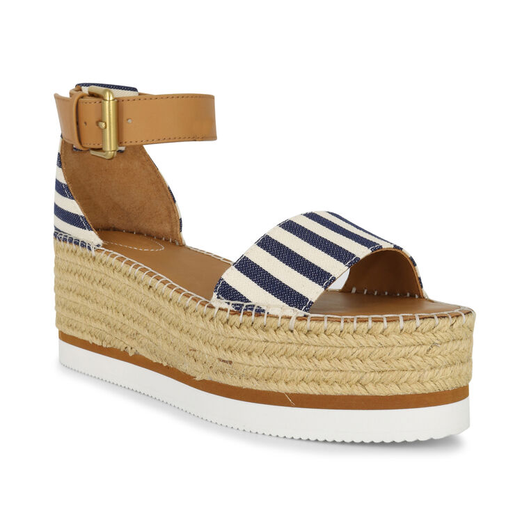 Glyn Stripe Flatform Espadrille Sandal image number null