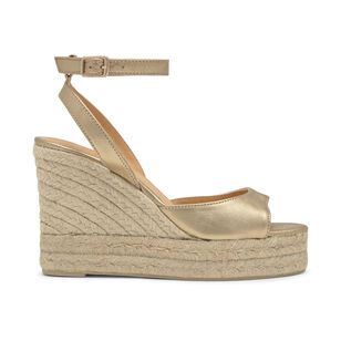 Blair Halo Strap Metallic Double Platform Wedge Sandal
