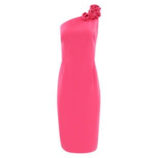 One Shoulder Rose Dress