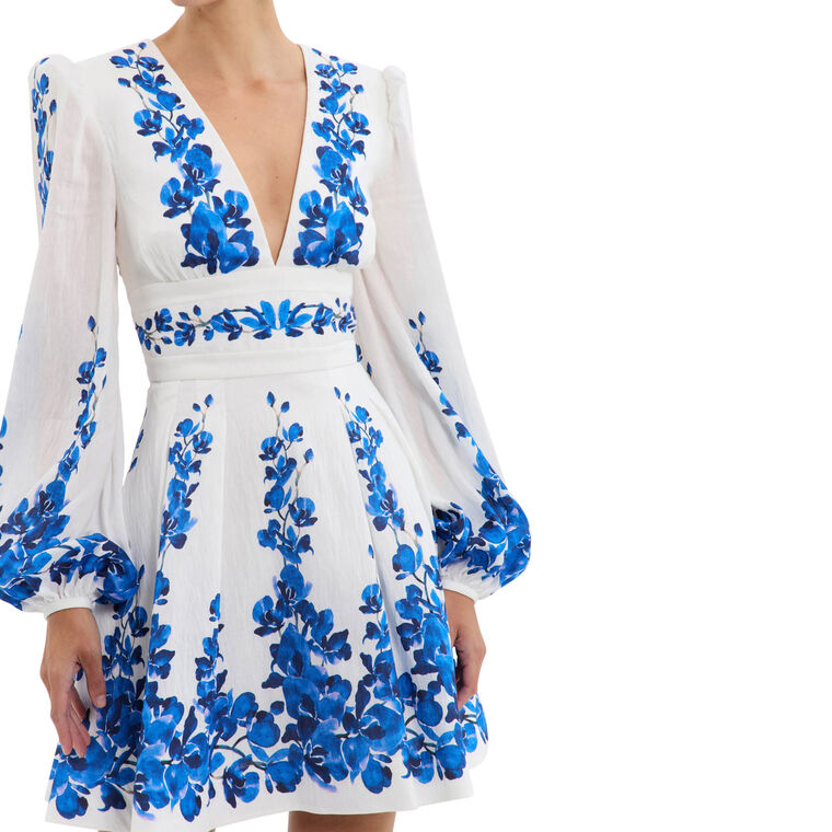 Orchid Blues V-Neck Mini Dress image number null