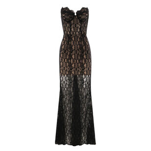 Kiera Strapless Lace Gown
