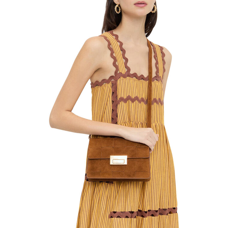 Delphine Suede Shoulder Bag image number null