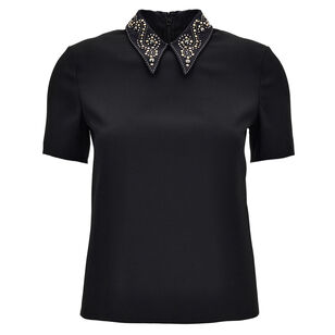 Studded Envers-Satin Top