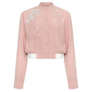 Blake Blouse With Palm Embroidery