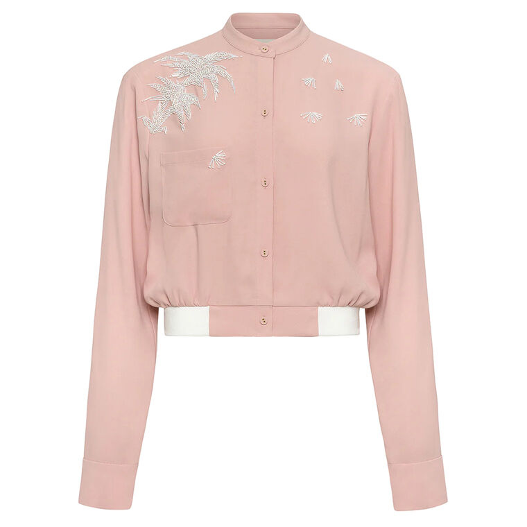 Blake Blouse With Palm Embroidery image number null