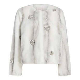 Benson Faux Mink Cropped Coat