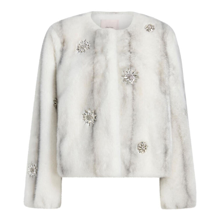 Benson Faux Mink Cropped Coat image number null