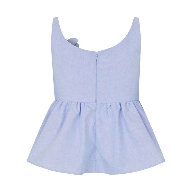 Sleeveless Floral Peplum Top image number null