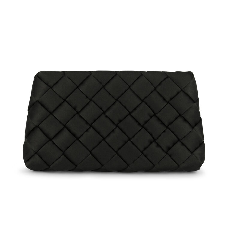 Aviva Satin Woven Clutch image number null
