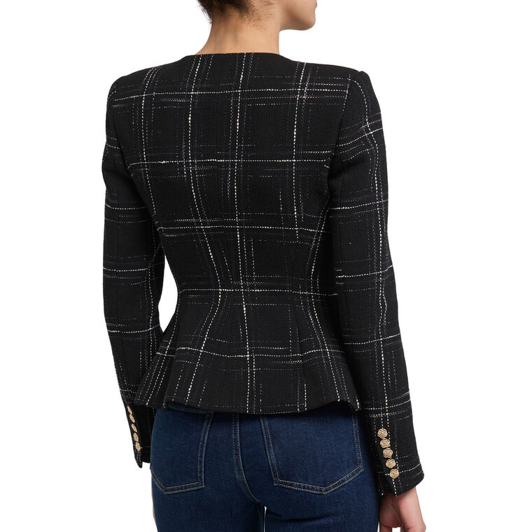 Ophelia Windowpane Tweed Jacket image number null