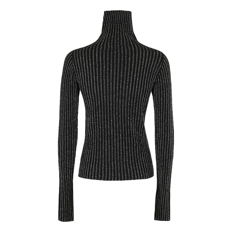 Ribbed-Knit Turtleneck Sweater image number null