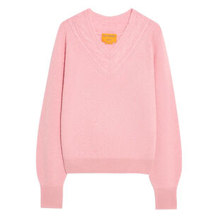 The Varsity V-Neck Cashmere Sweater