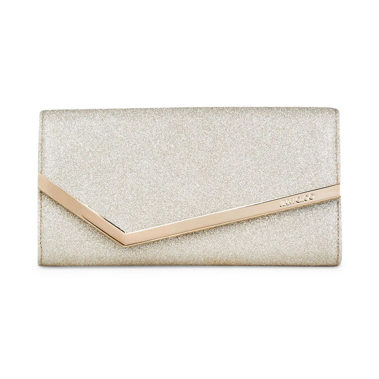 Dusty Glitter Leather Clutch image number null