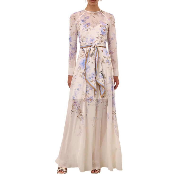 Luna Long Sleeve Maxi Sheath Dress image number null