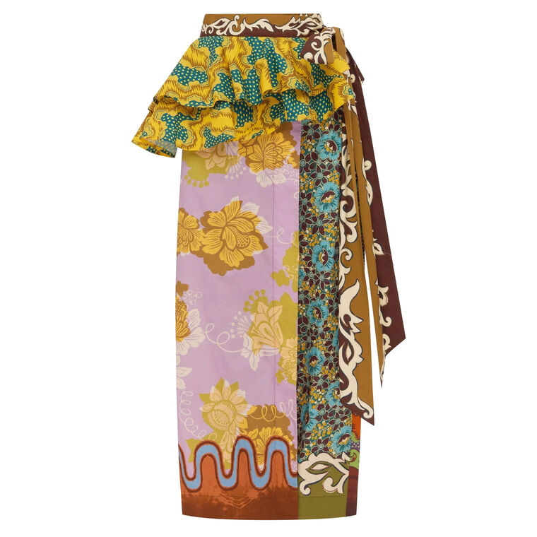 Arnie Midi Wrap Skirt image number null