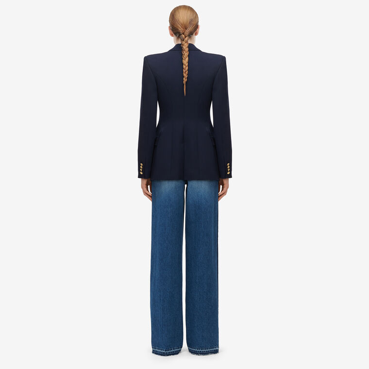 Cavalry Twill Blazer With Gold Buttons image number null