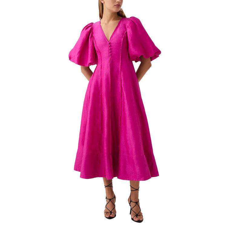 Dusk Puff Sleeve Midi Dress image number null