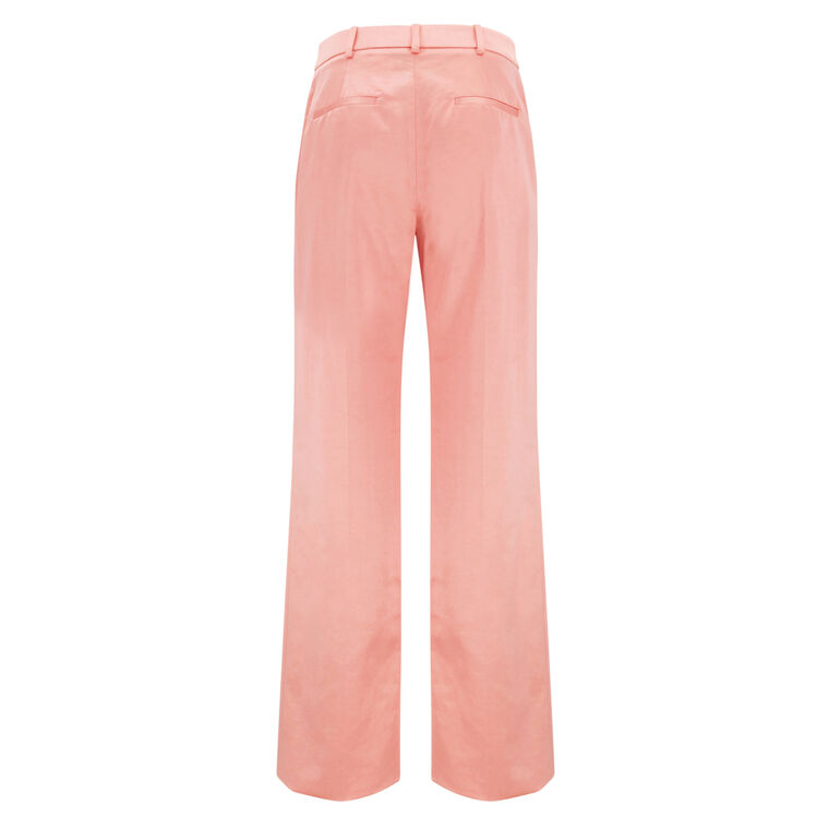 Low Rise Satin Viscose Straight-Leg Trouser image number null
