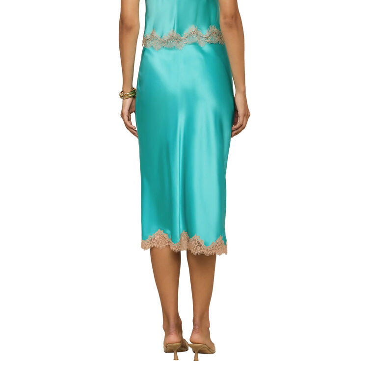 Tico Silk Lace Midi Skirt image number null