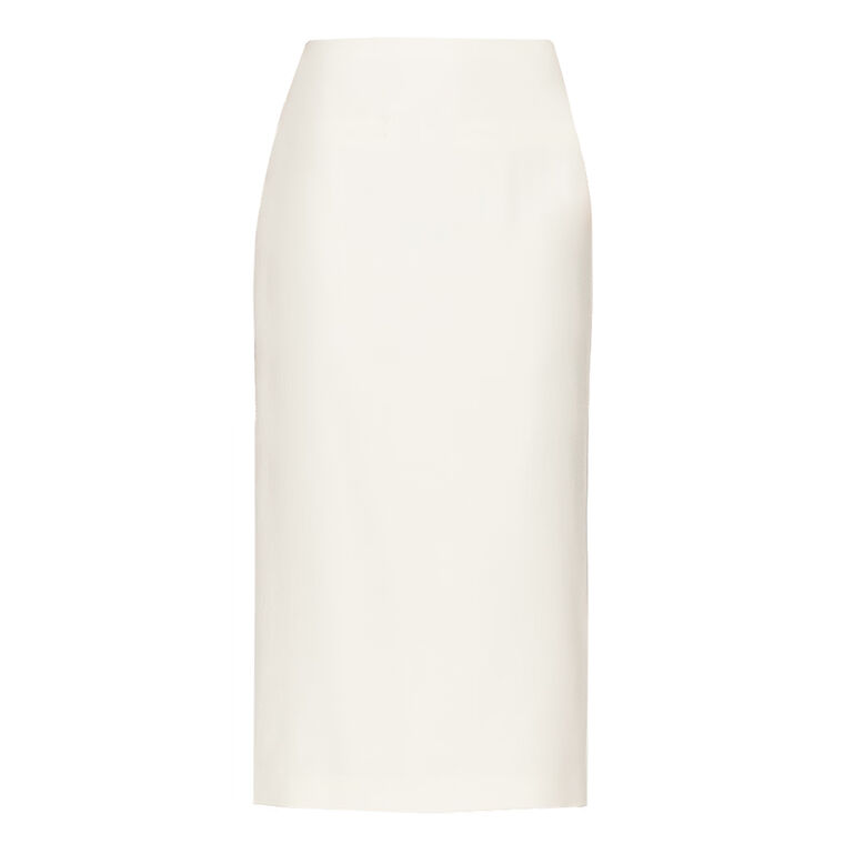 Slim Crepe High-Waist Midi Skirt image number null