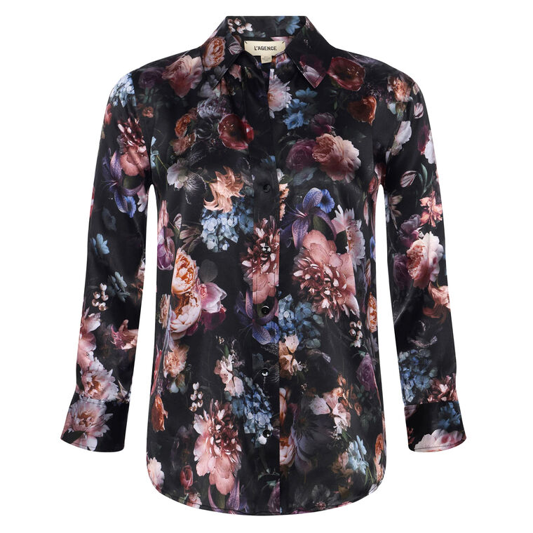 Dani 3/4 Sleeve Silk Blouse image number null