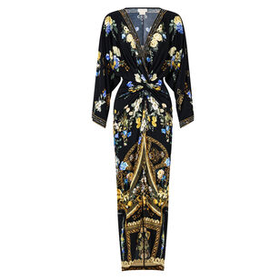 Long Split Front Twist Maxi Dress