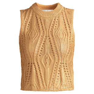 Mcguire Foiled Knit Sleeveless Top