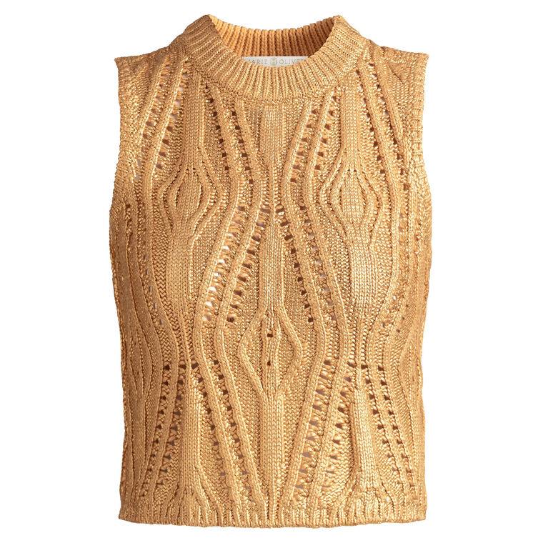 Mcguire Foiled Knit Sleeveless Top image number null